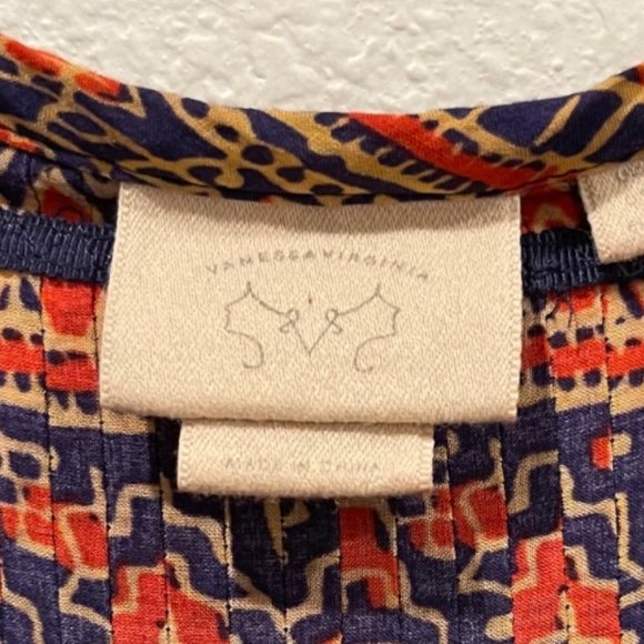 VANESSA VIRGINIA Mahdia Boho Peasant Elephant Print Blouse - Picture 3 of 5